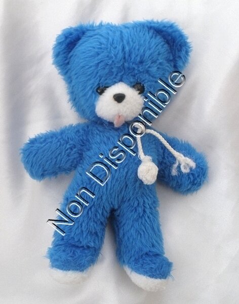 doudou nounours bleu