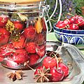 Pickles de cerises aux épices douces: pour un pique-nique coloré!