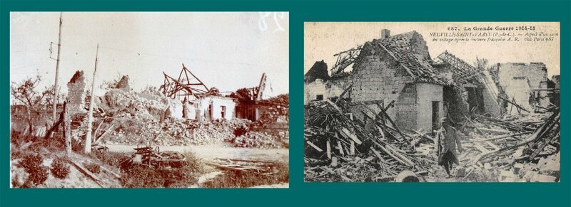 Neuville-Saint-Vaast (Pas-de-Calais), maisons en ruine