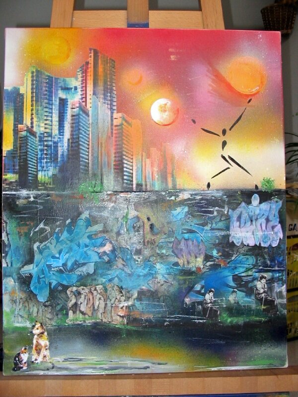 tableau peinture bombe