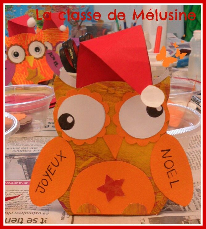 hibou de noël - Photo de Chouettes - la classe de Mélusine