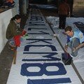 Préparation du tifo pour le HAC - Strasbourg du 02.03.07