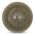 A moulded ‘Yaozhou’ 'cranes' bowl, Northern Song dynasty (960-1127)