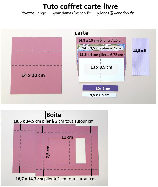 plan de coupe coffret carte-livre