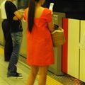 Red dress Ginza line & eki