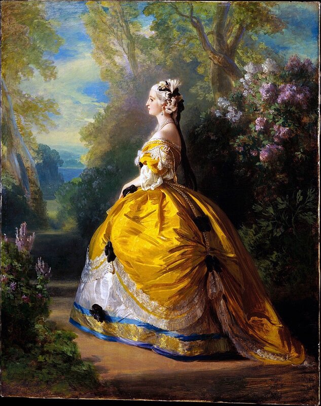 800px-L'impératrice_Eugénie_à_la_Marie-Antoinette,_1854,_Franz_Xaver_Winterhalter (1)