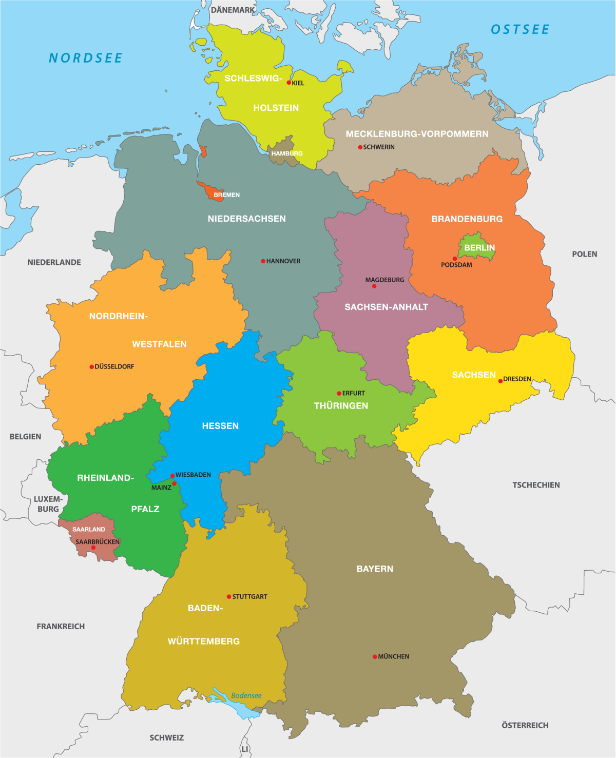 Die deutschen Bundesländer und ihre Hauptstädte - Deutsch in Morlaàs