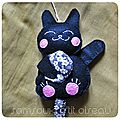 Défi sc and more n° 350 : un chat noir! ici ce sera un manekineko, petit chat porte bonheur japonais .....