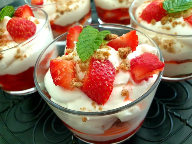 crèmes parfaites aux fraises!!!