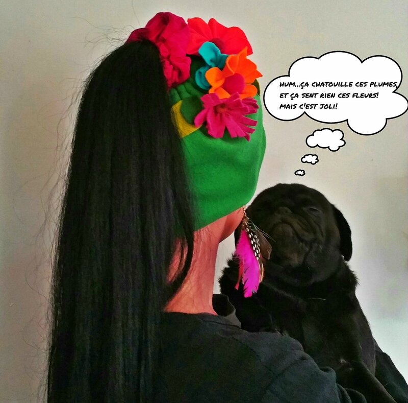 chapeau fleur hortense