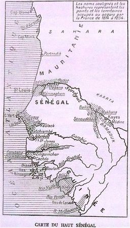 carte du haut Sénégal