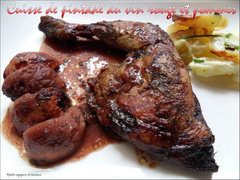 Cuisse De Pintade Au Vin Rouge Et Pommes Recettes