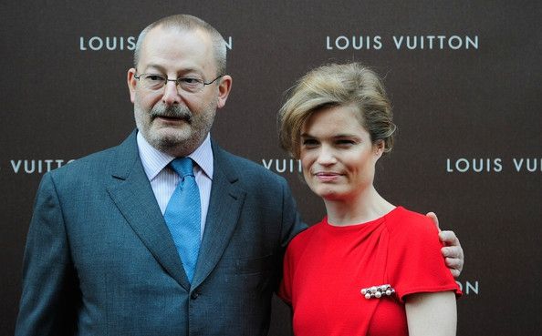 French actress Sarah Biasini and Patrick-Louis Vuitton pose at the