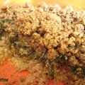 Crumble chèvre-épinard au quinoa