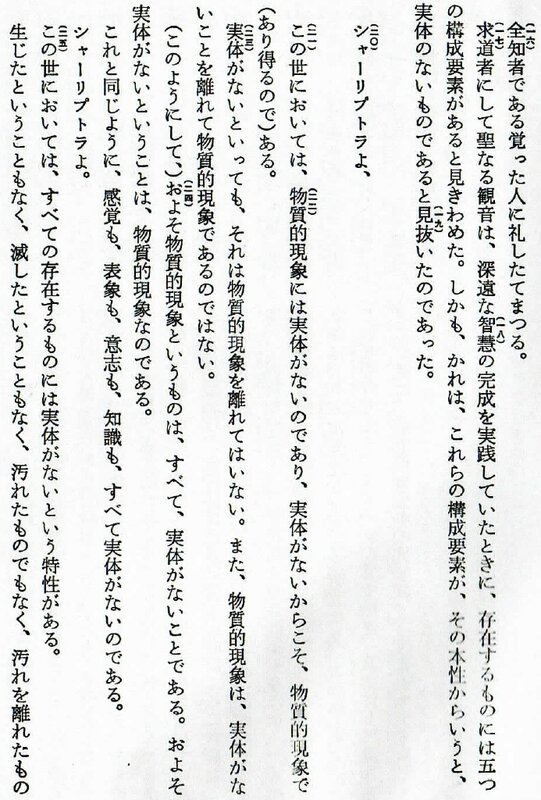 Hannya Shingyô en traduction moderne