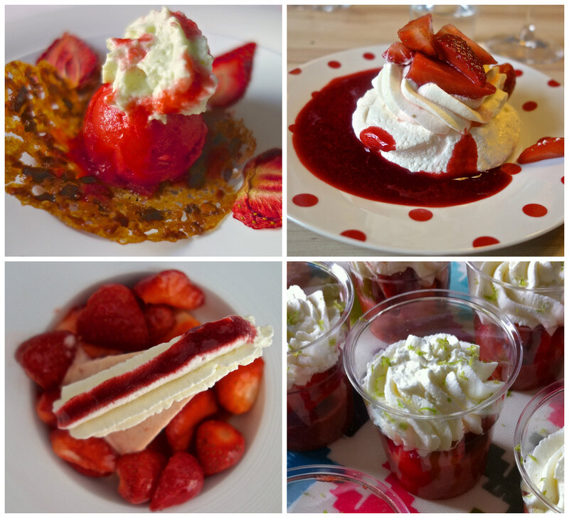 desserts aux fraises
