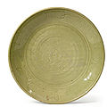 A large longquan celadon dish, ming dynasty, 15th century