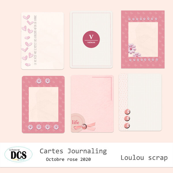 Cartes journaling : OCTOBRE ROSE CHEZ DCS 127907998