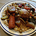 Couscous au poulet et 7 légumes