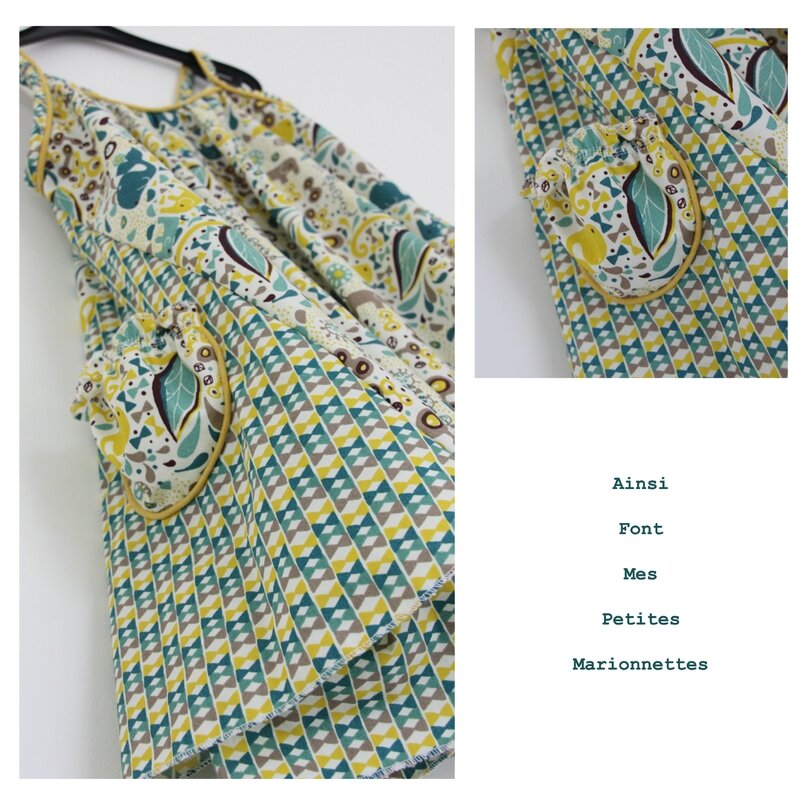 robe de lorine animaux moutarde 4