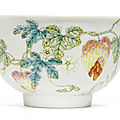 A famille-rose 'balsam pear' bowl, daoguang seal mark and period (1821-1850)