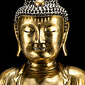A large gilt-bronze figure of buddha shakyamuni, ming dynasty, 16th-17th century