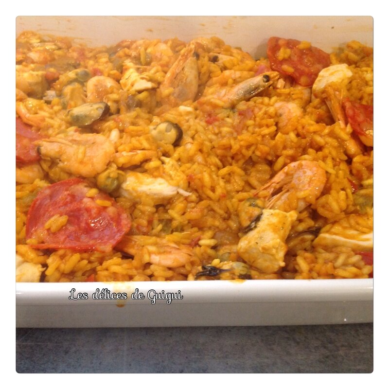 PAELLA AU THERMOMIX Les Délices de Guigui (Célya)