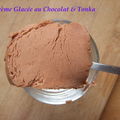 Crème glacée au chocolat noir et fève tonka