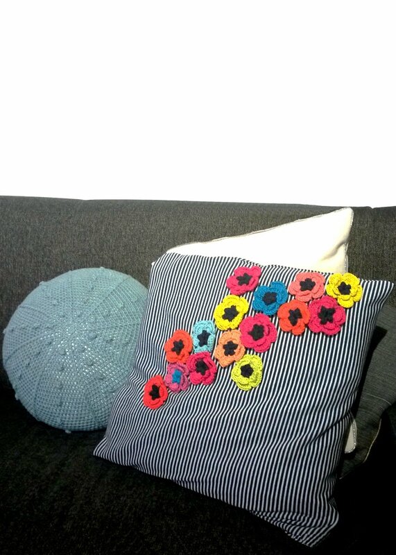 coquelicots multicolores - crochet deco - Anisbee