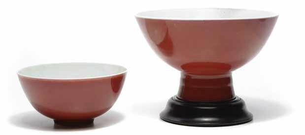Two Copper-Red Glazed Bowls, Yongzheng Marks and of the Period