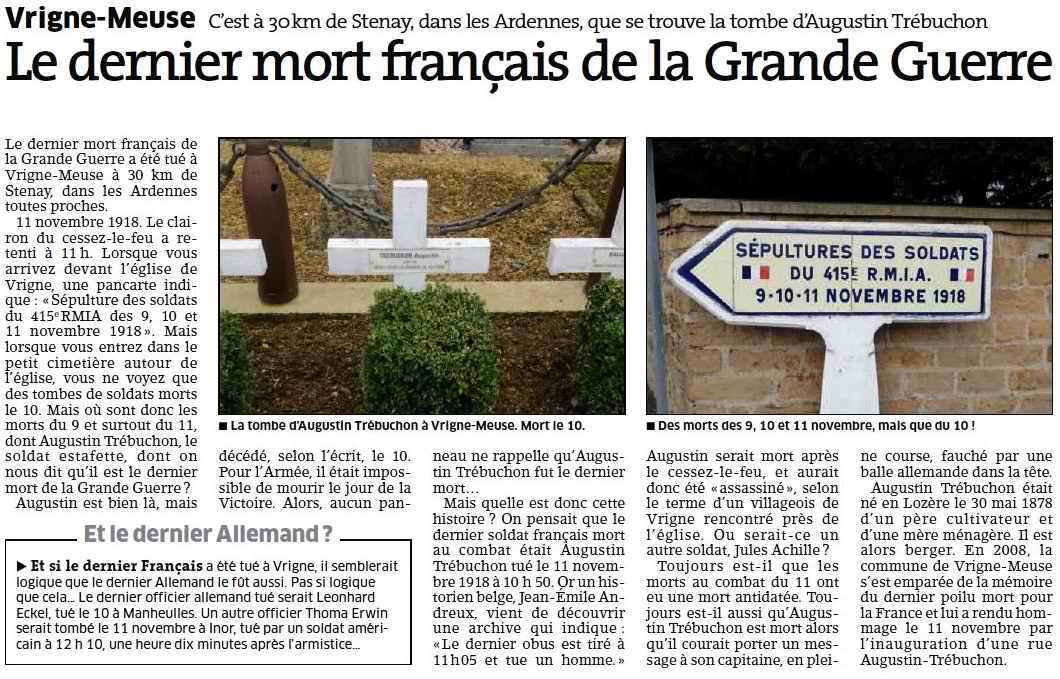 Le 11 novembre 1918, le dernier soldat français de la Première Guerre mondiale mort au combat. 120435080_o