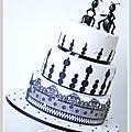 wedding cake noir et blanc nimes 1