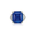 An important 21.06 carats burma octagonal step-cut sapphire and diamond ring, by cartier