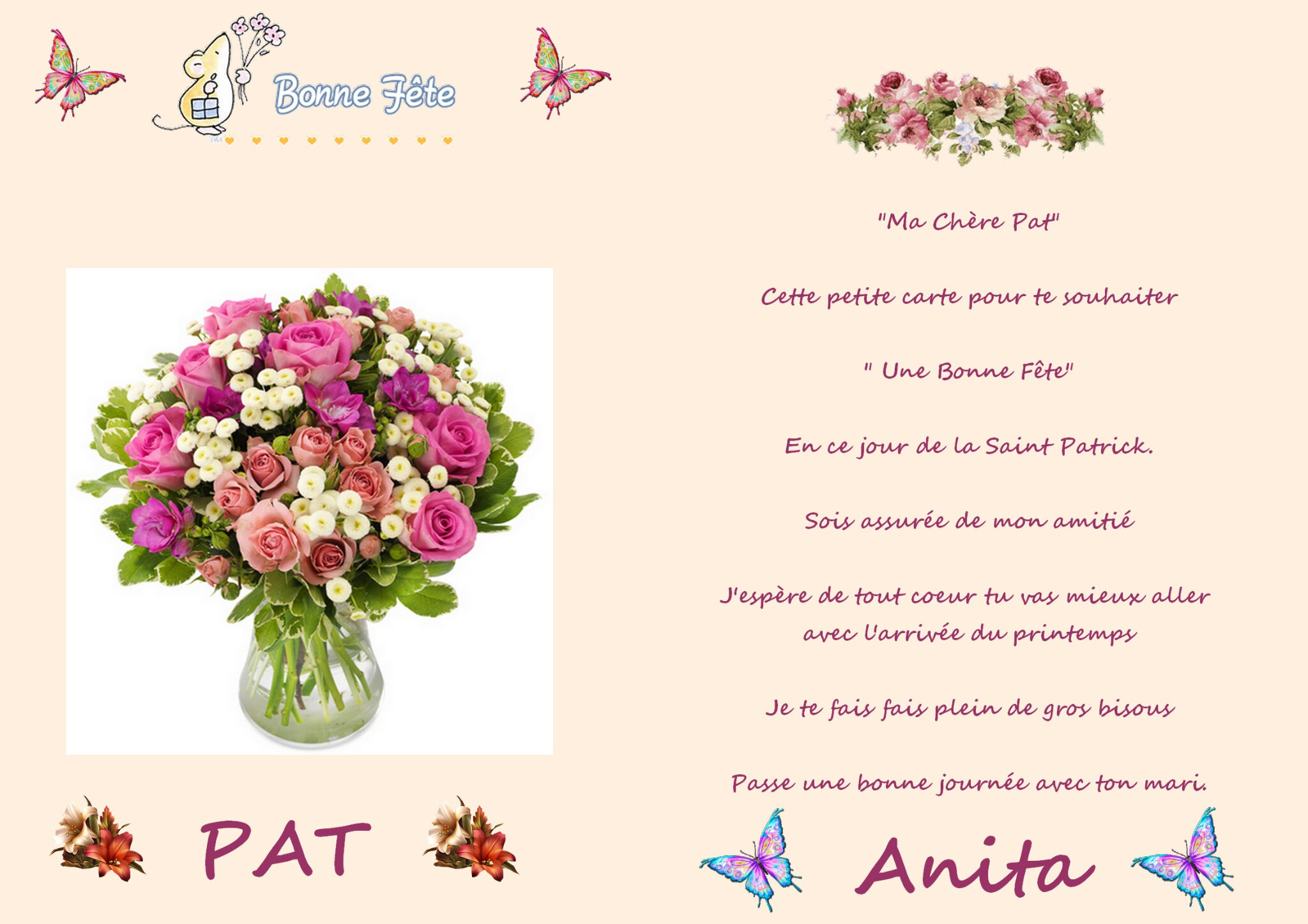 Un Grand Merci Carte Et Anniversaire Fabrice L Univers De Patounette Et Ses Amis Es