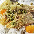 Saumon coco curry et ses légumes