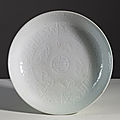 Assiette en « porcelaine blanc de chine », chine, dynastie qing, ca 18°-19° siècle