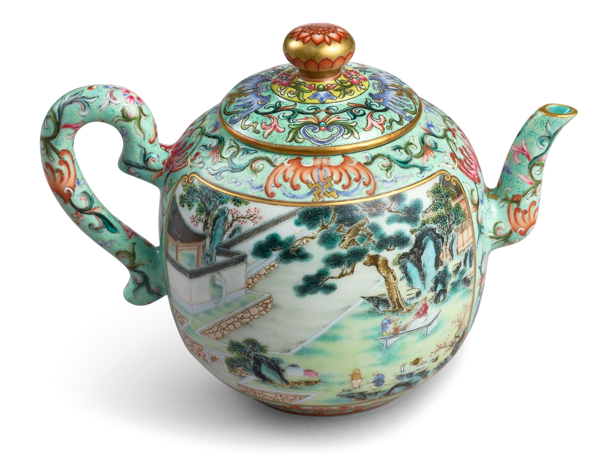 Fine Chinese Qianlong old antique Porcelain famille rose flower tea cup bowl