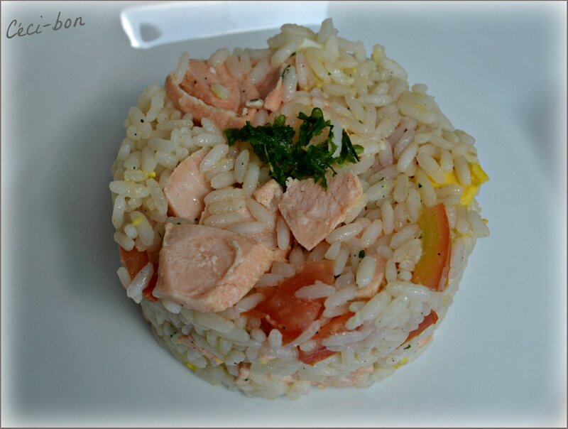 Salade riz au saumon