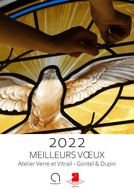 Voeux 2022-Atelier Verre et Vitrail-Gontel et Dupin