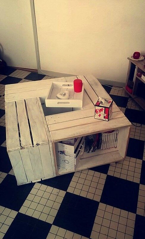 Table basse fabriquée par Gelik Lopez B