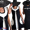 Robe made in france graphique noire et blanche isamade