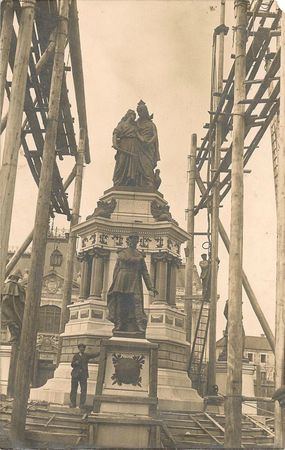 CPA Belfort Construction Monument 3 Sièges 1912