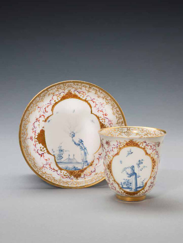 A very rare Meissen beaker and saucer, circa 1728 - Alain.R.Truong