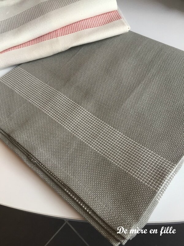 torchon bonn coloris gris 1