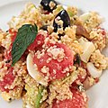 Taboule quinoa pastèque