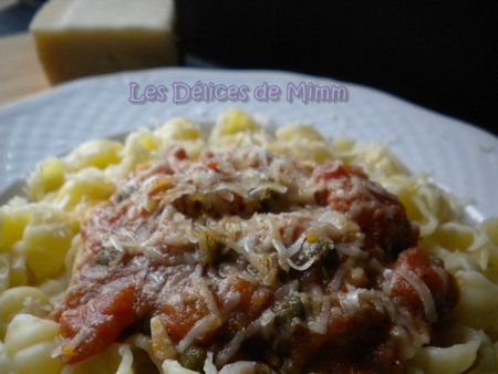 Pâtes aux tomates, anchois et câpres 1