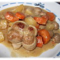Paupiettes de porc carottes pommes de terre champignons ( cookéo )