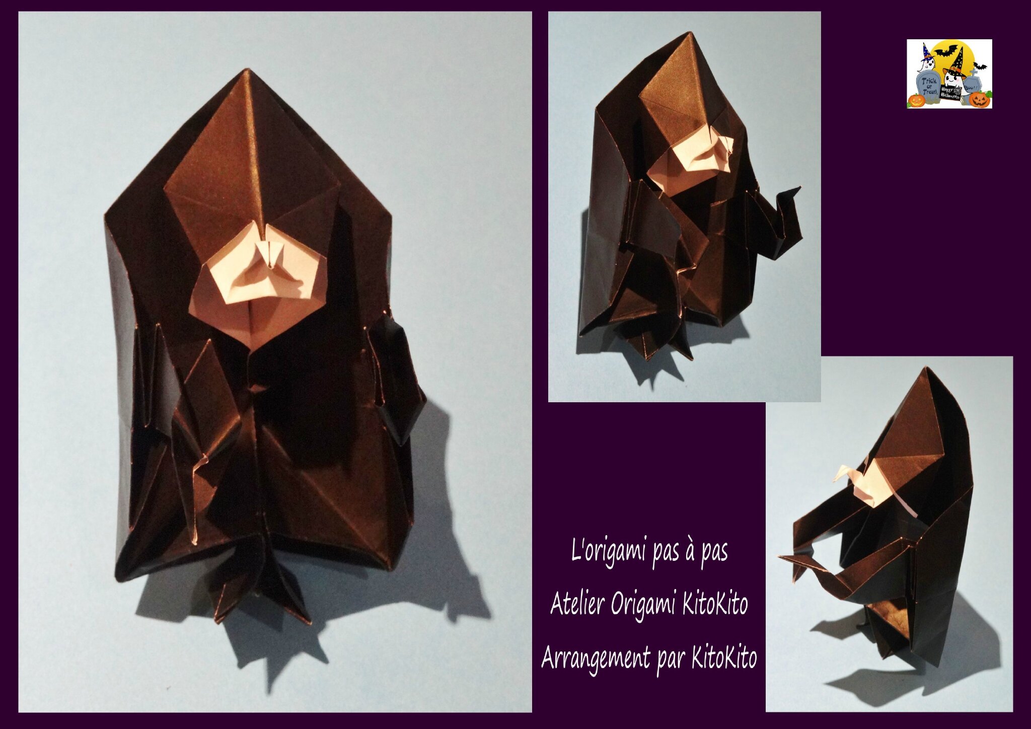 Sorcière 2 pour "Halloween" L'origami pas à pas / Atelier Origami
