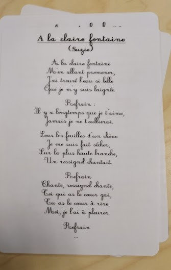 A LA CLAIRE FONTAINE