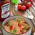 Ravioles au pesto et sauce au ketchup